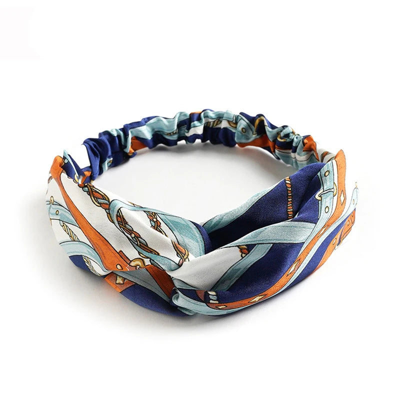 Fashion Women Girls Summer Bohemian Hair Bands Print Headbands Vintage Cross Turban Bandage Bandanas HairBands Hair Accessories - Image 6