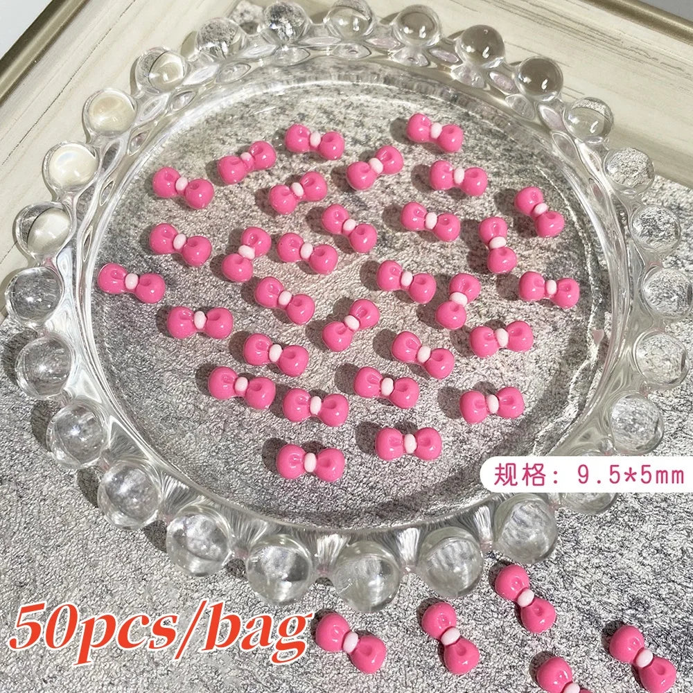 Bow Flower Nail Art Resin Decorations – Kawaii Manicures - Image 84