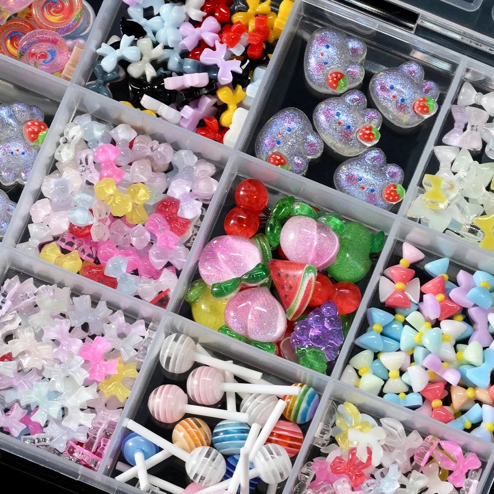 12Grids 3D Cute Nail Charms – Nails & Phone Cases - Image 3