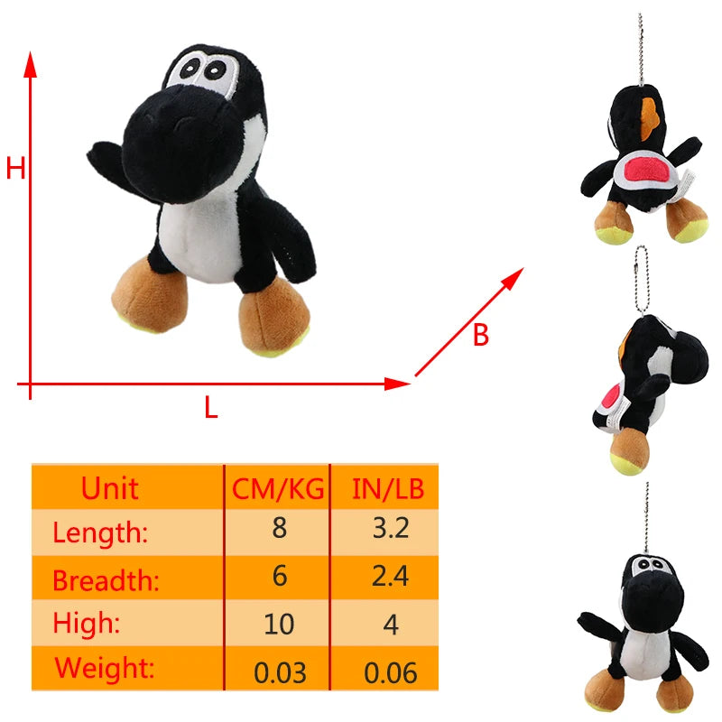 Mario Super Mushroom Plush and Yoshi Doll Keychain Accessories - Image 9