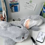 Large Capacity Plush Ocean Shark Pencil Case