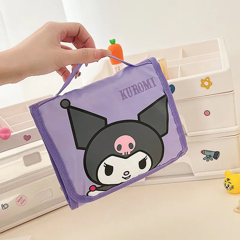 Kawaii Sanrio Large Capacity Folding Cartoon Makeup Bag - Image 9