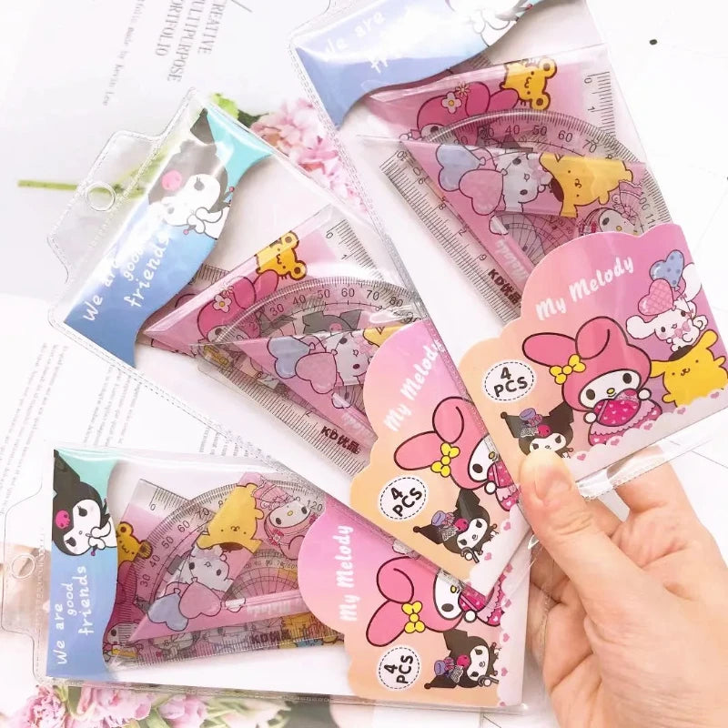 Kawaii My Melody & Kuromi Student Ruler Set – School & Art Projects - Image 6