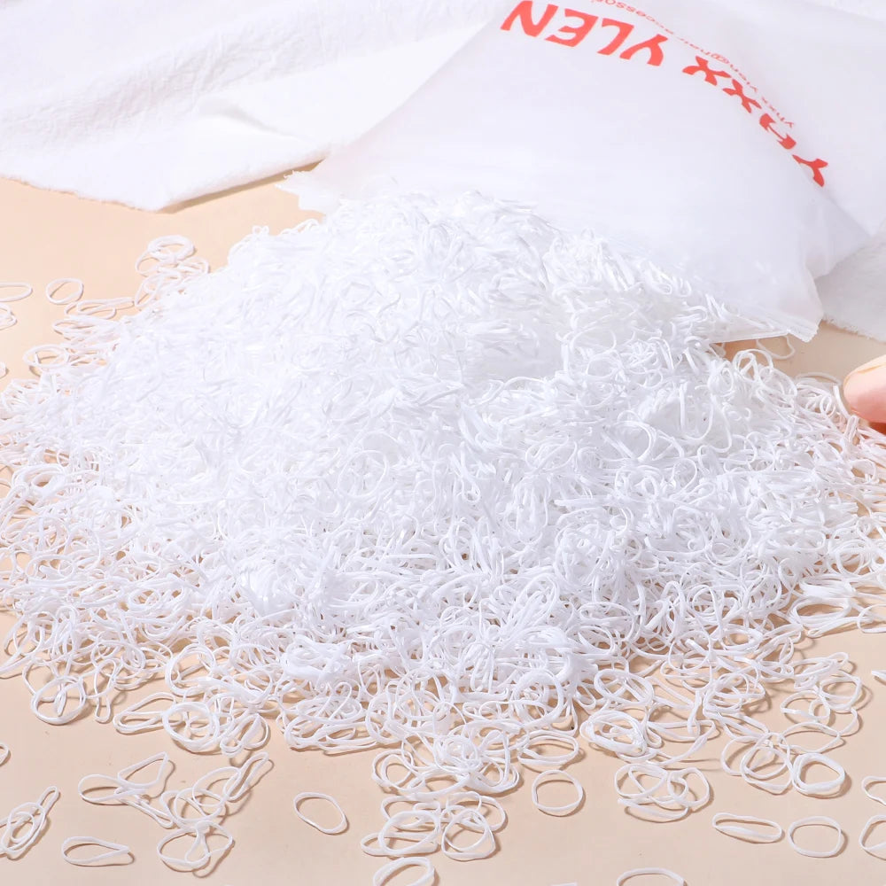 Girls' Colorful Disposable Rubber Band Hair Ties – Perfect for Kids - Image 12