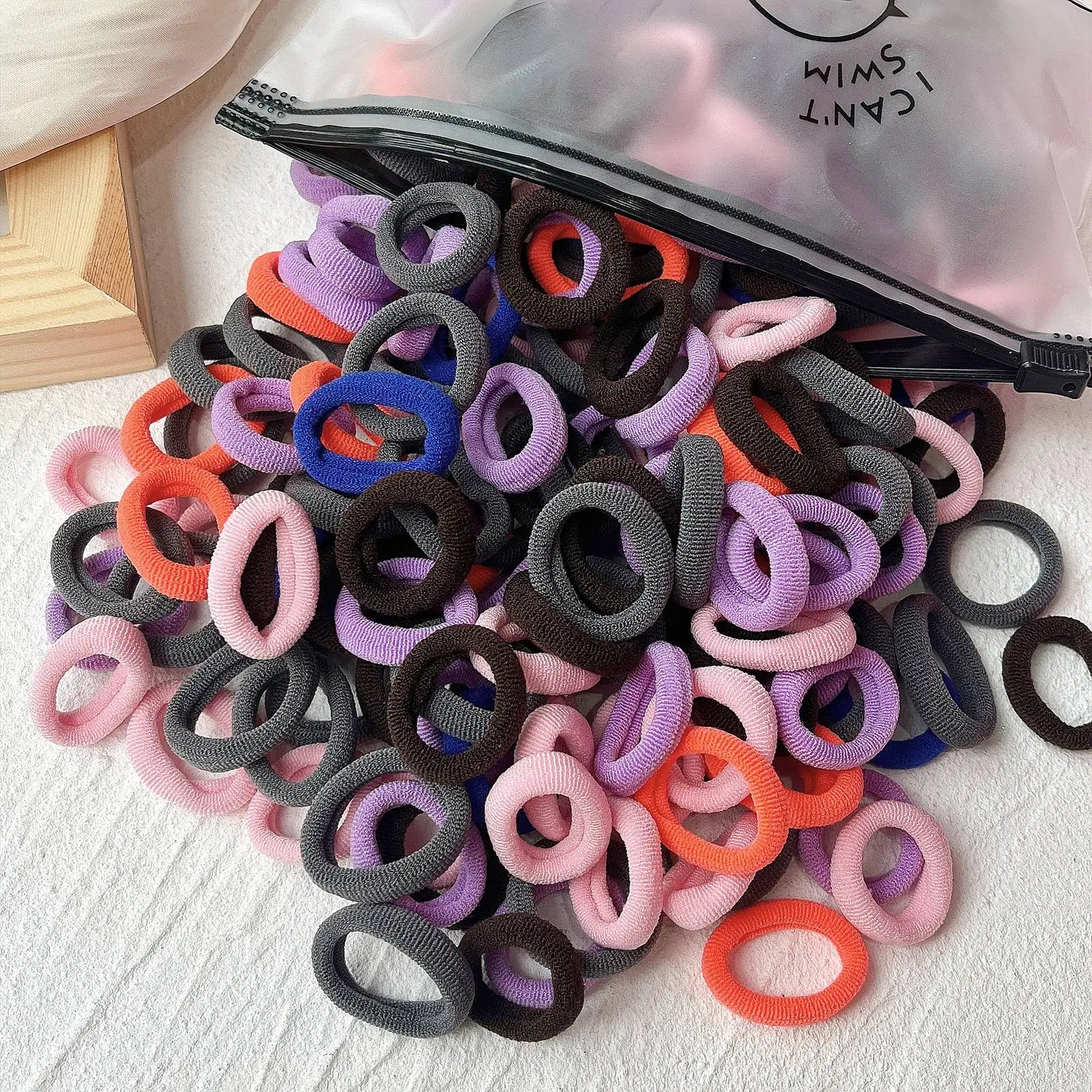 Kids Elastic Hair Bands – Colorful Scrunchies for Girls - Image 21