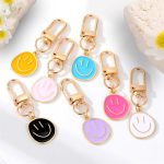 Lovely Smile Face Keychain – Enamel Metal Key Ring Accessories