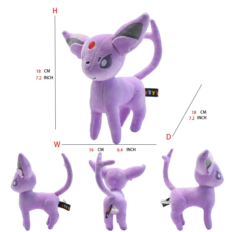 Leafeon, Vaporeon, Glaceon, Sylveon, Espeon, Umbreon Plush Toys - Image 3