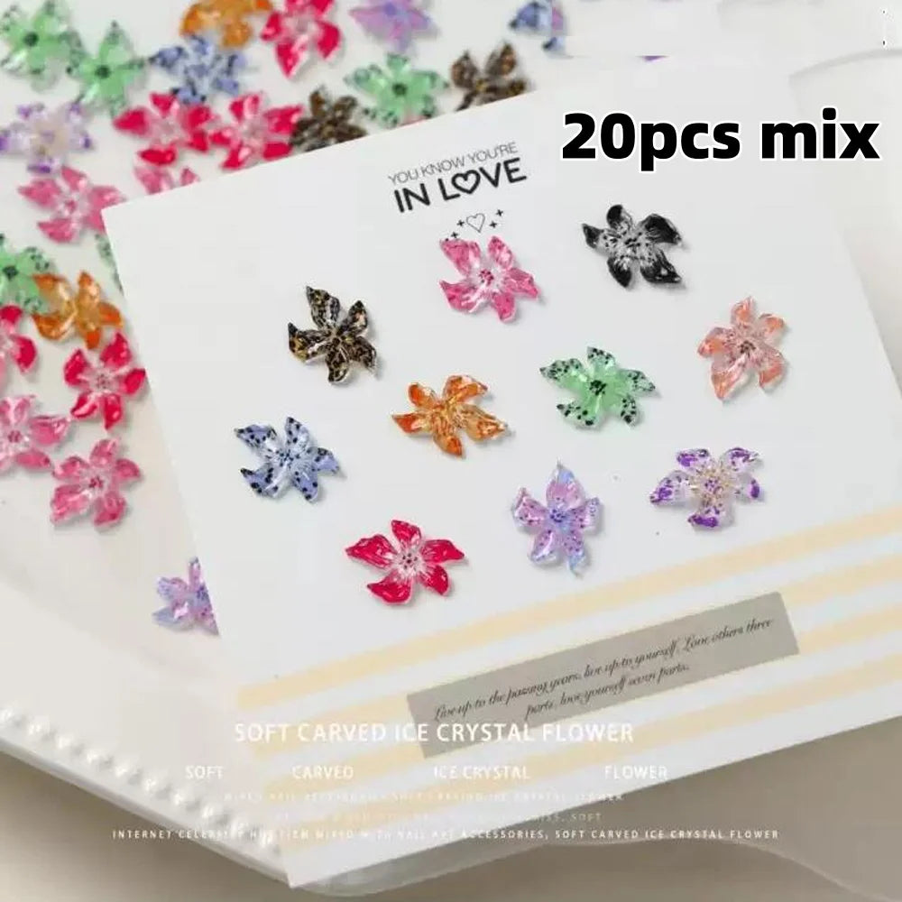 Bow Flower Nail Art Resin Decorations – Kawaii Manicures - Image 66
