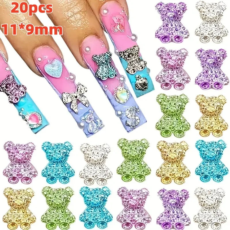 Bow Flower Nail Art Resin Decorations – Kawaii Manicures - Image 52