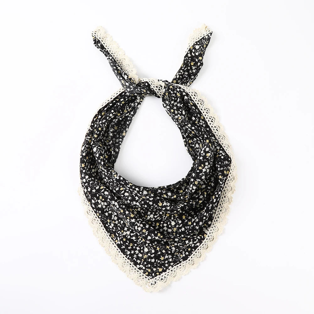Fabric Printing Triangle Scarf Hair Bands – Floral Headbands for Women - Image 10