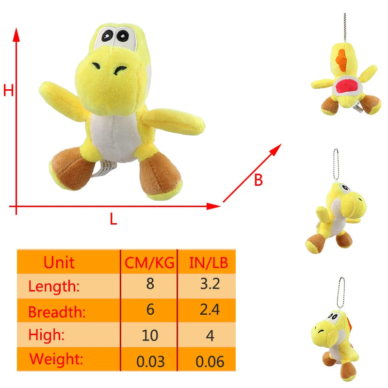 Mario Super Mushroom Plush and Yoshi Doll Keychain Accessories - Image 10