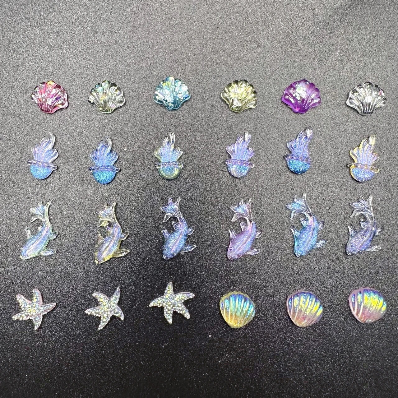 Ocean Series Resin Nail Art Charms – 3D Goldfish & Shell Decorations - Image 9