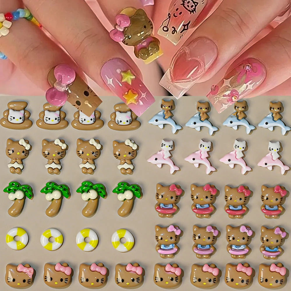 Kawaii Hello Kitty Nail Art Charms – Perfect for Summer Manicures - Image 5