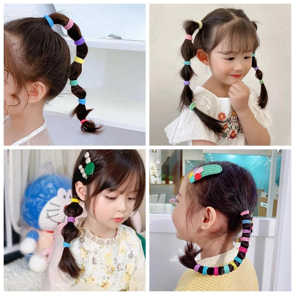 Kids Elastic Hair Bands – Colorful Scrunchies for Girls - Image 3