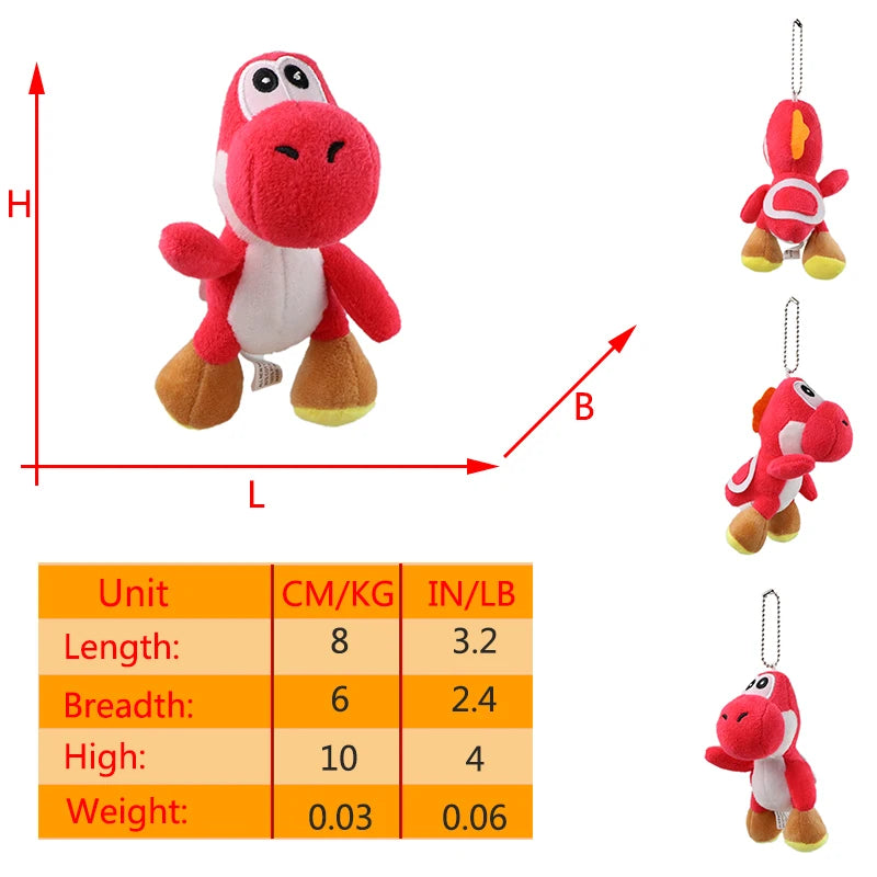 Mario Super Mushroom Plush and Yoshi Doll Keychain Accessories - Image 22
