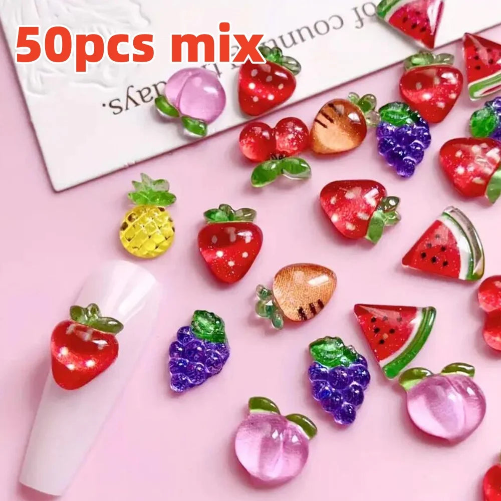 Bow Flower Nail Art Resin Decorations – Kawaii Manicures - Image 41