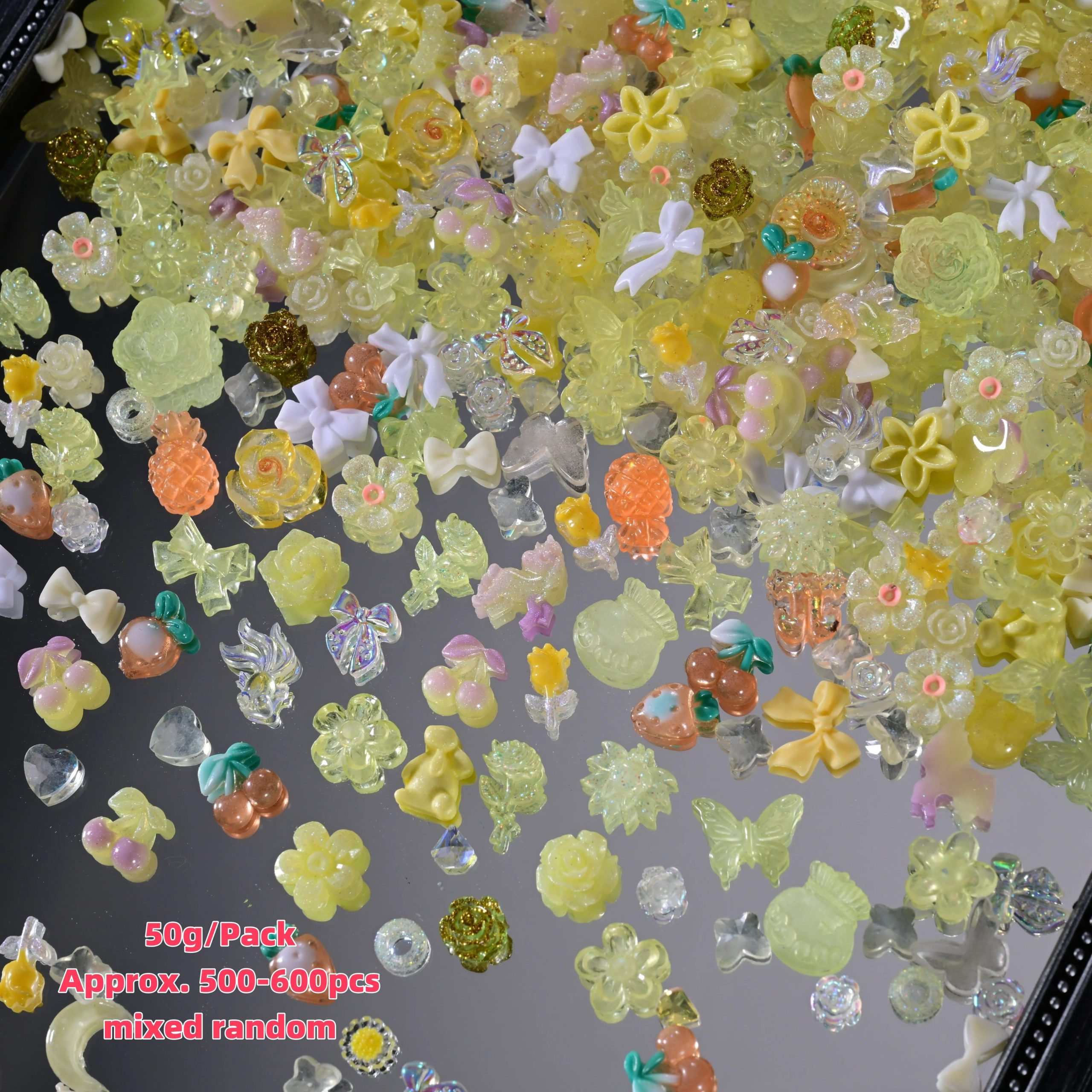 Bow Flower Nail Art Resin Decorations – Kawaii Manicures - Image 18