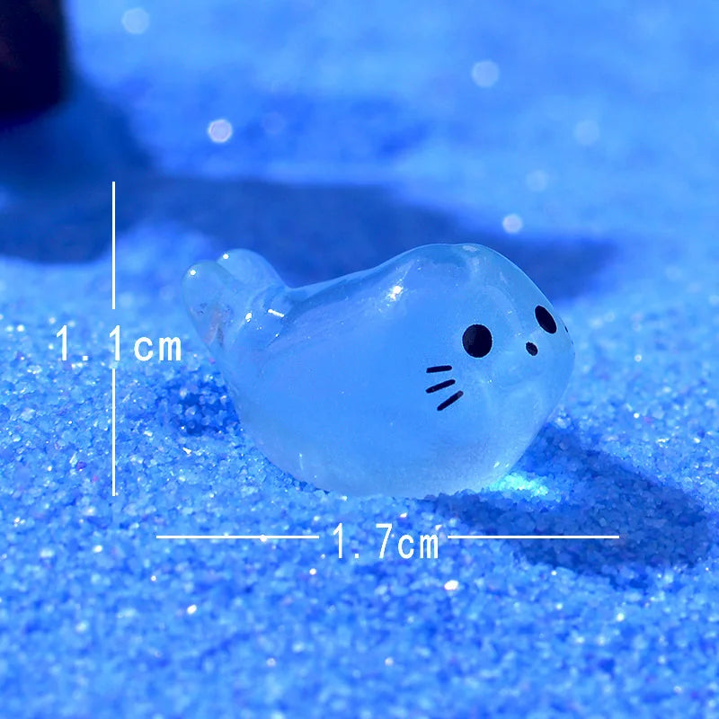 Kawaii Luminous Mini Seal Pup Figurines – Glow-In-The-Dark Marine Ornaments - Image 7