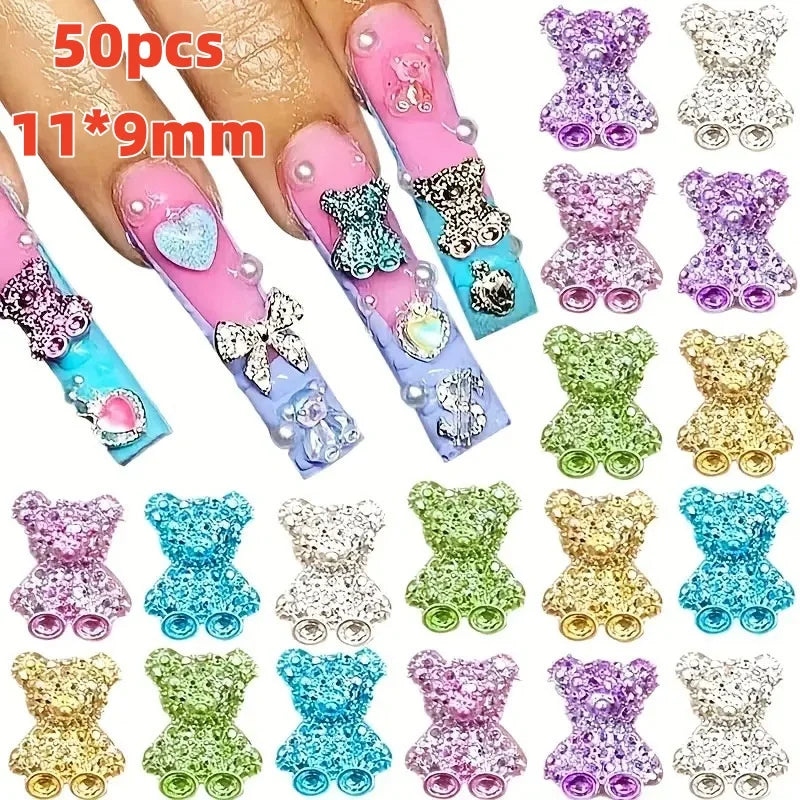 Bow Flower Nail Art Resin Decorations – Kawaii Manicures - Image 50