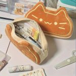 Caramel Cat Plush Pen Case