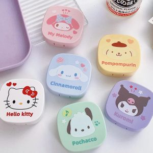 Kawaii Sanrio Contact Lenses Box – Cute and Portable Travel Case
