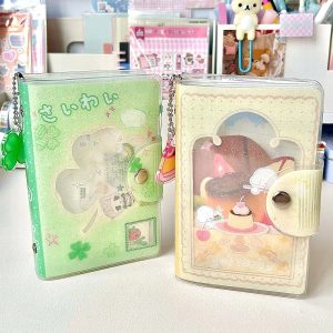WAKAWAKA A7 Binder – Four-Leaf Clover & Girl Glitter