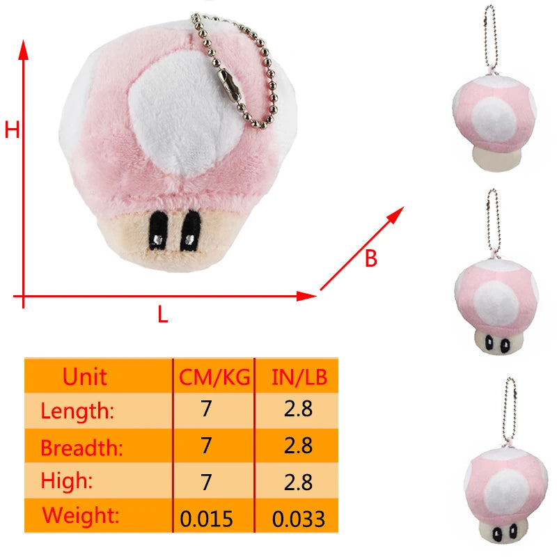 Mario Super Mushroom Plush and Yoshi Doll Keychain Accessories - Image 20