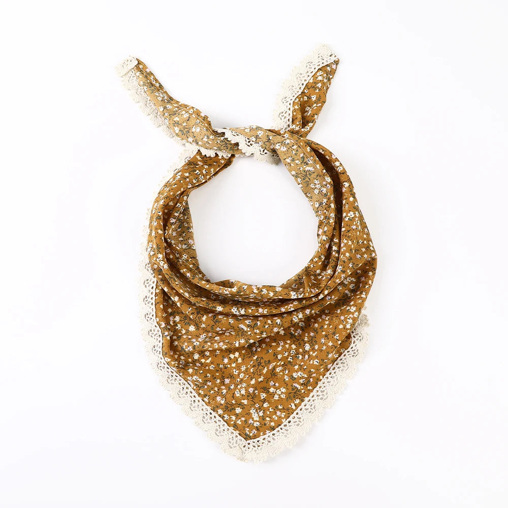 Fabric Printing Triangle Scarf Hair Bands – Floral Headbands for Women - Image 15