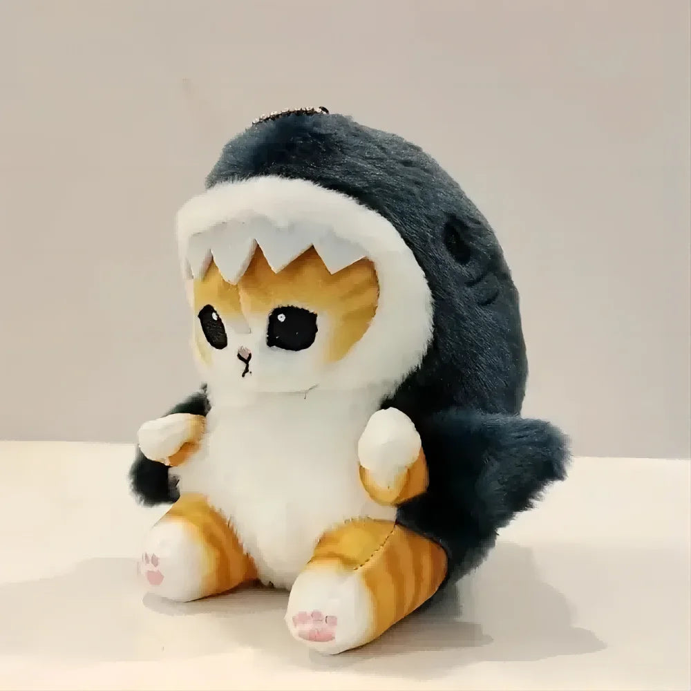 Adorable Shark Cat Plush Pendant – Cute Decor - Image 4