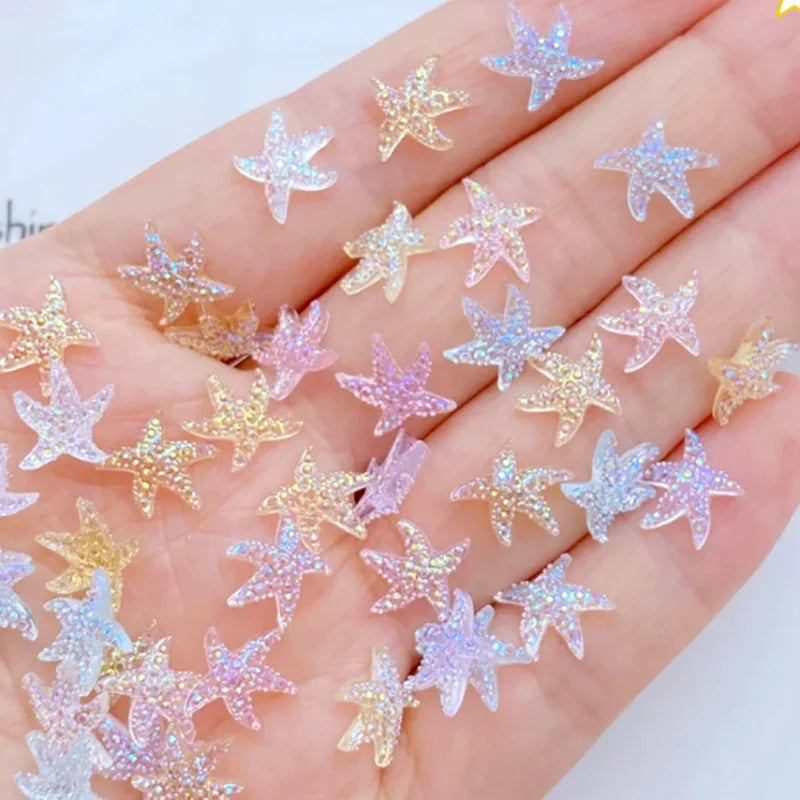 Ocean Series Resin Nail Art Charms – 3D Goldfish & Shell Decorations - Image 8