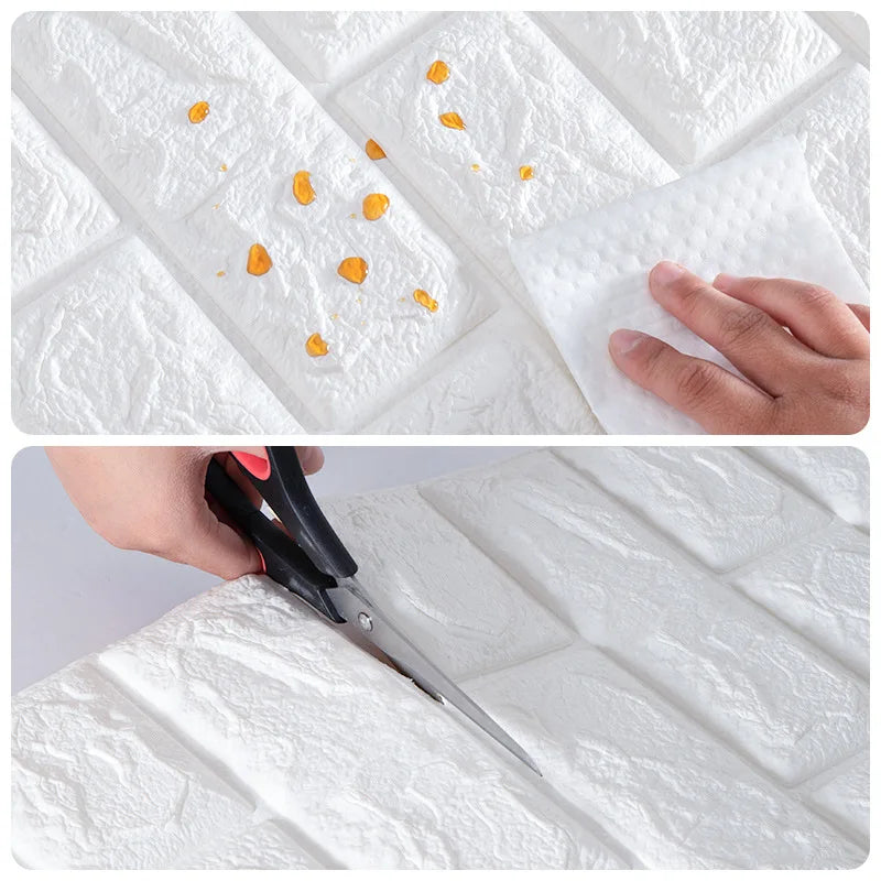 Transform Your Space with 3D Brick Pattern Self-Adhesive Wallpaper - Image 5