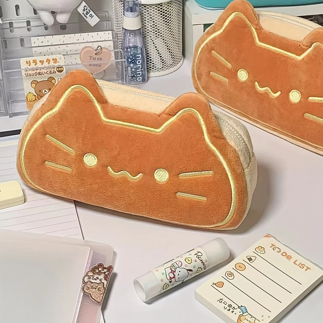 Caramel Cat Plush Pen Case - Image 2