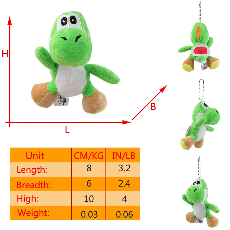 Mario Super Mushroom Plush and Yoshi Doll Keychain Accessories - Image 16