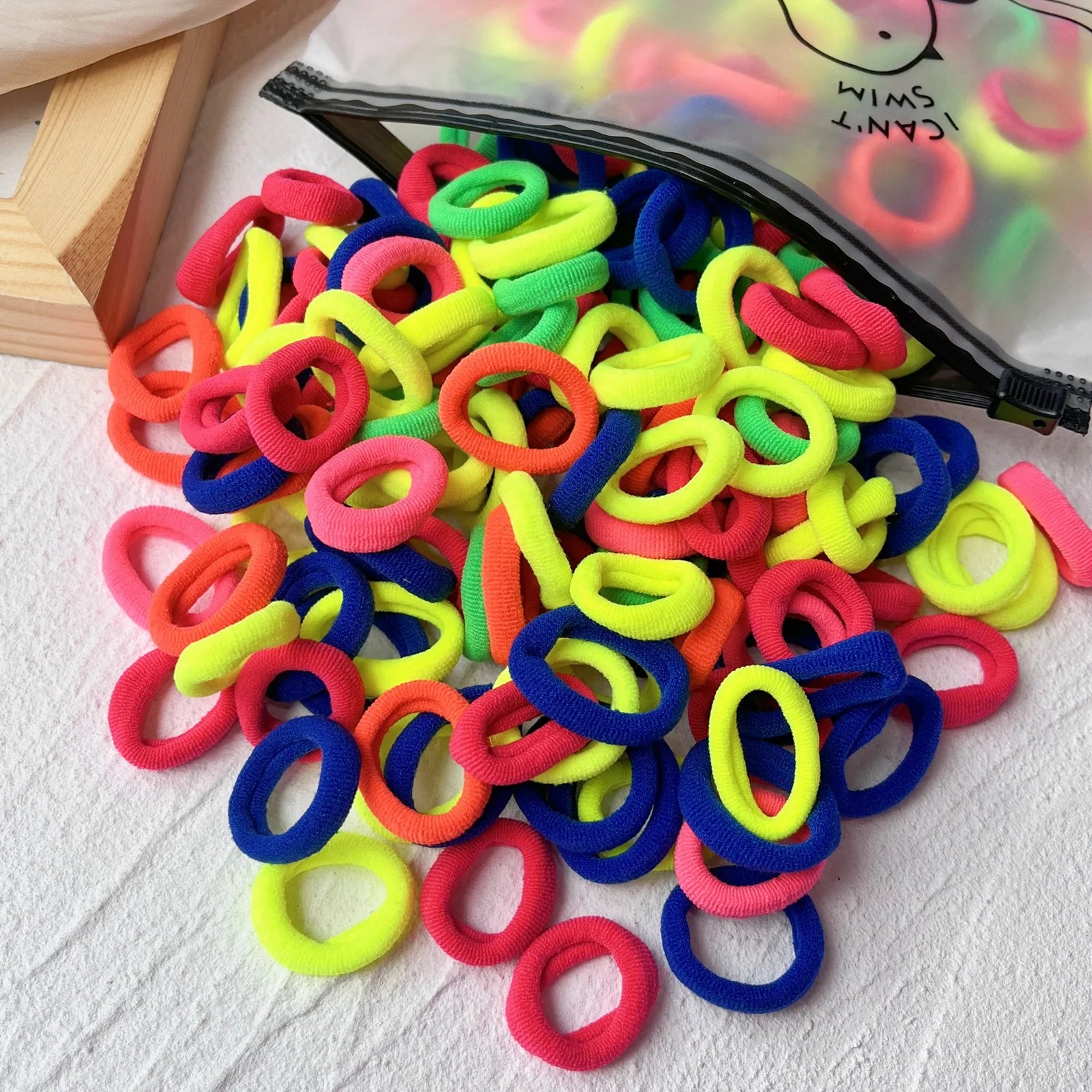 Kids Elastic Hair Bands – Colorful Scrunchies for Girls - Image 35