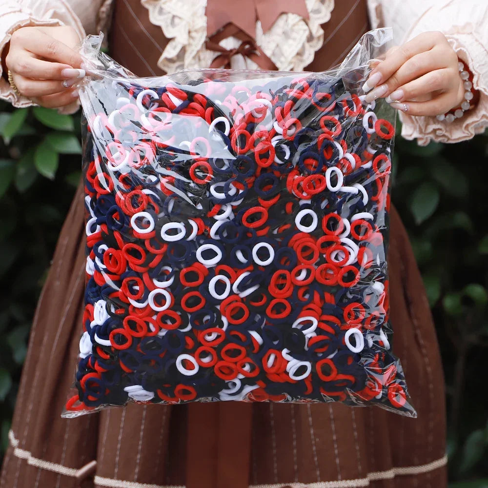 Colorful Basic Nylon Elastic Hair Ties – Perfect for Girls’ Ponytails - Image 16