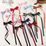 2pcs 2025 New Cute Ribbon Bow Headband Clip Set