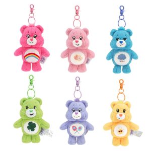 Sanrio Plush Kawaii Carebears Rainbow Bear Keychain