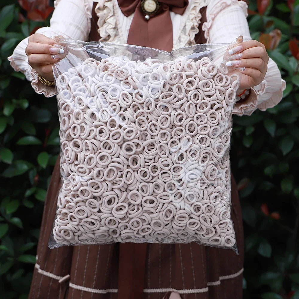 Colorful Basic Nylon Elastic Hair Ties – Perfect for Girls’ Ponytails - Image 24