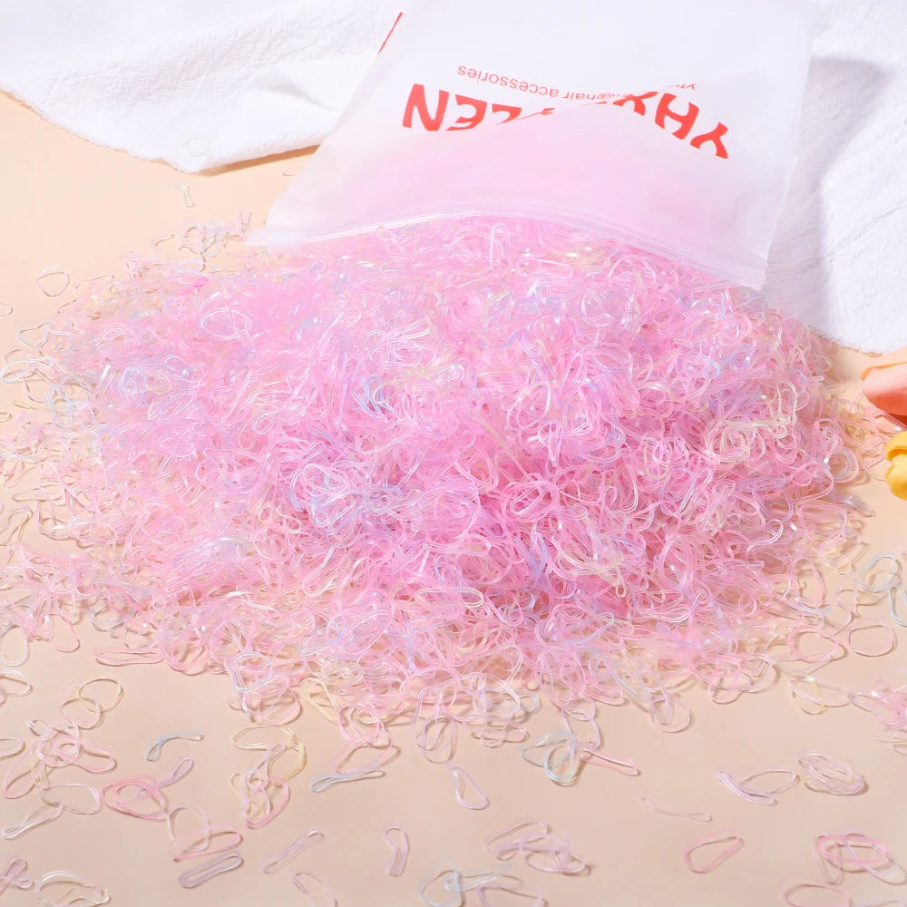 Girls' Colorful Disposable Rubber Band Hair Ties – Perfect for Kids - Image 13