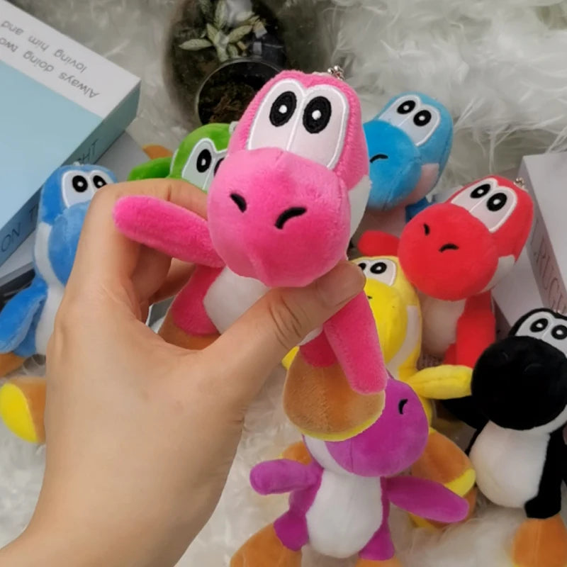 Mario Super Mushroom Plush and Yoshi Doll Keychain Accessories - Image 2