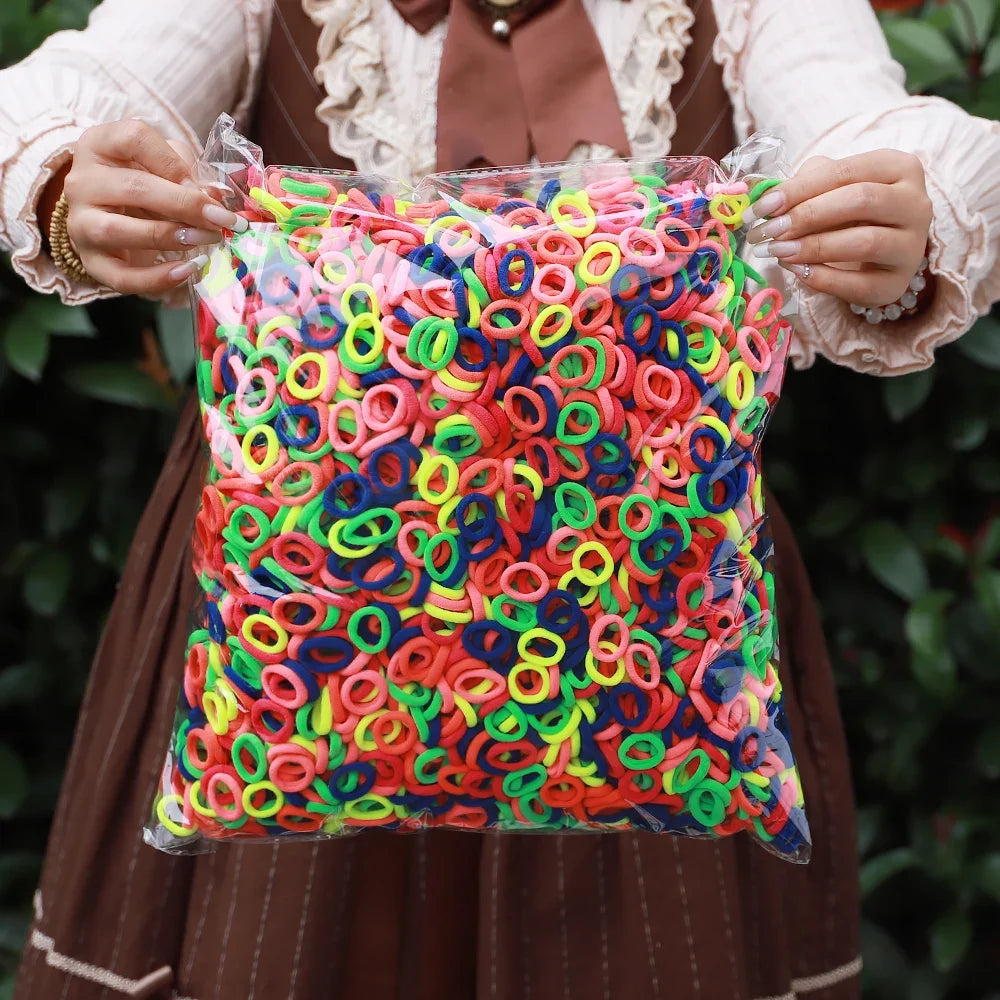 Colorful Basic Nylon Elastic Hair Ties – Perfect for Girls’ Ponytails - Image 18