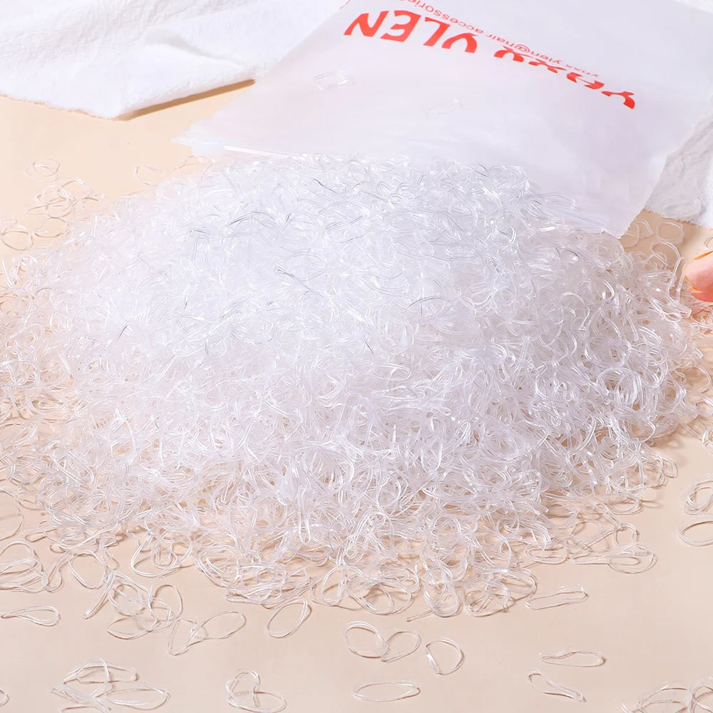 Girls' Colorful Disposable Rubber Band Hair Ties – Perfect for Kids - Image 16