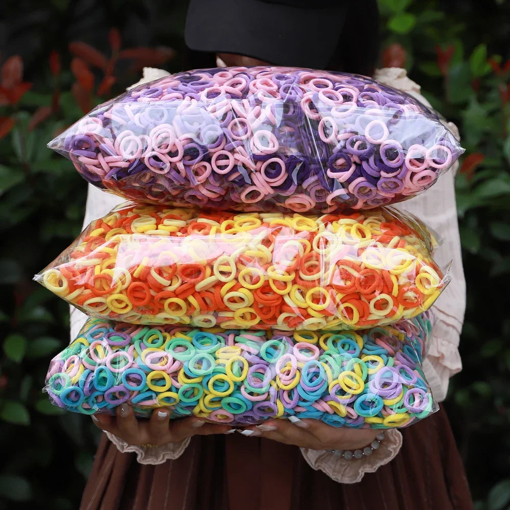 Colorful Basic Nylon Elastic Hair Ties – Perfect for Girls’ Ponytails - Image 4