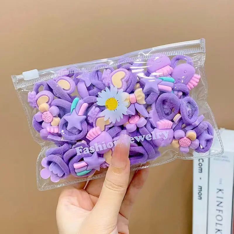 Cute Cartoon Rubber Elastic Hair Bands – Perfect Hair Accessories for Kids - Image 16