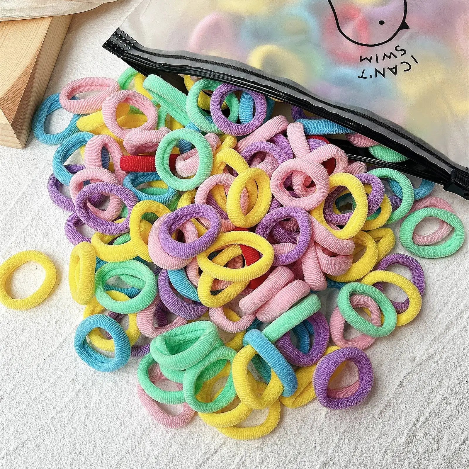 Kids Elastic Hair Bands – Colorful Scrunchies for Girls - Image 19