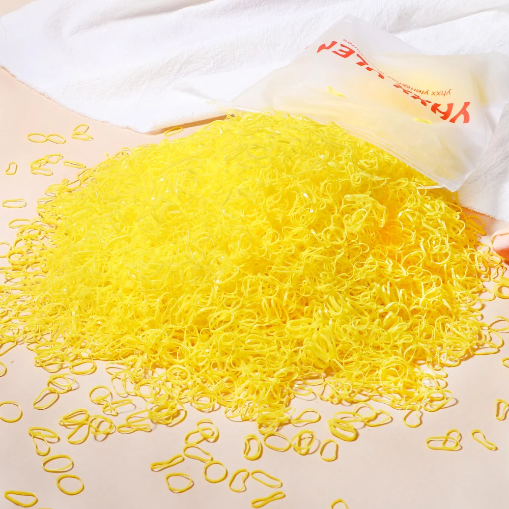 Girls' Colorful Disposable Rubber Band Hair Ties – Perfect for Kids - Image 11